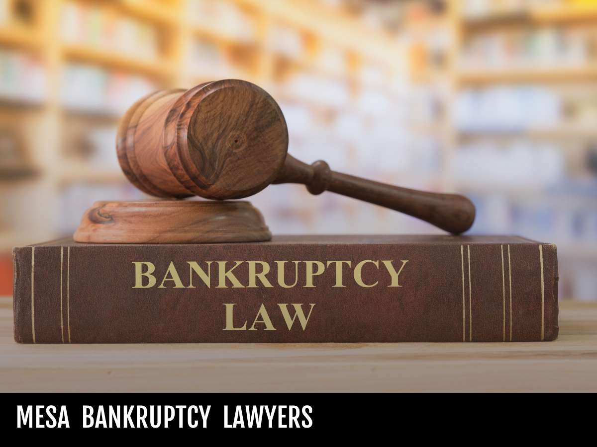 Wooden gavel resting on a 'Bankruptcy Law' book, symbolizing a bankruptcy case